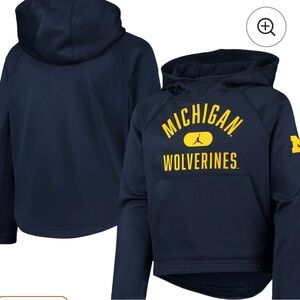 Michigan Wolverines Jordan Navy Hoodie. Youth Medium